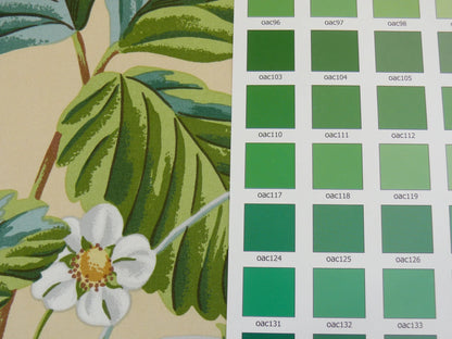 Brunschwig &amp; Fils Strawberry Fayer Print Butter Yellow Pink Red Delicious