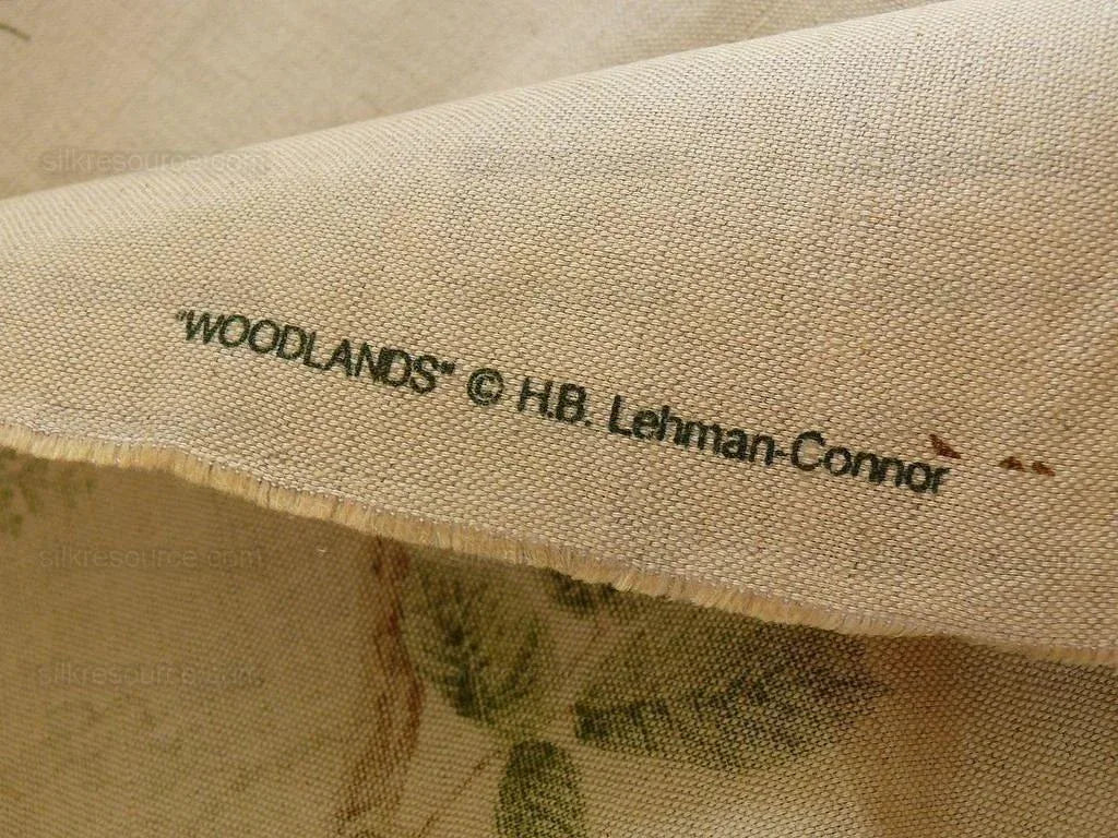 By Yard Schumacher Woodlands Hb Lehman Connor Pine Maple Cypress Tree Linen MSRP USD 196/Y (#560)