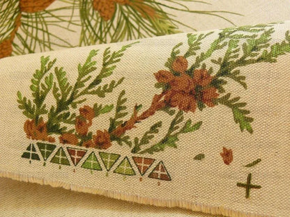 By Yard Schumacher Woodlands Hb Lehman Connor Pine Maple Cypress Tree Linen MSRP USD 196/Y (#560)