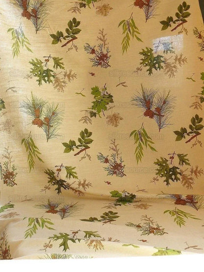 By Yard Schumacher Woodlands Hb Lehman Connor Pine Maple Cypress Tree Linen MSRP USD 196/Y (#560)