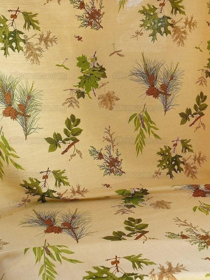 By Yard Schumacher Woodlands Hb Lehman Connor Pine Maple Cypress Tree Linen MSRP USD 196/Y (#560)