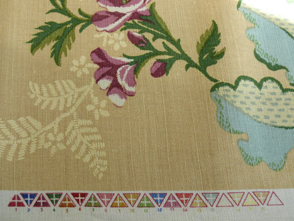 By Yard Brunschwig &amp; Fils Fabriano Pine Cone Print Light Butter Yellow Linen Print