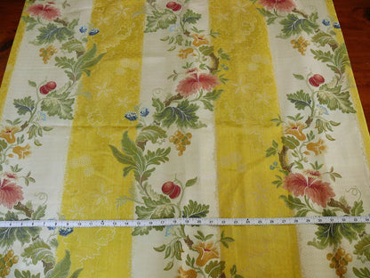 Scalamandre Colony Villa Lante Stripe Multi on Salmon Orange Renaissance Classic MSRP USD 578/y