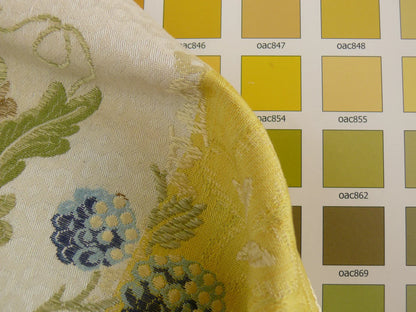 Scalamandre Colony Villa Lante Stripe Multi on Prussian Blue and Bisque Renaissance Classic MSRP USD 558/y