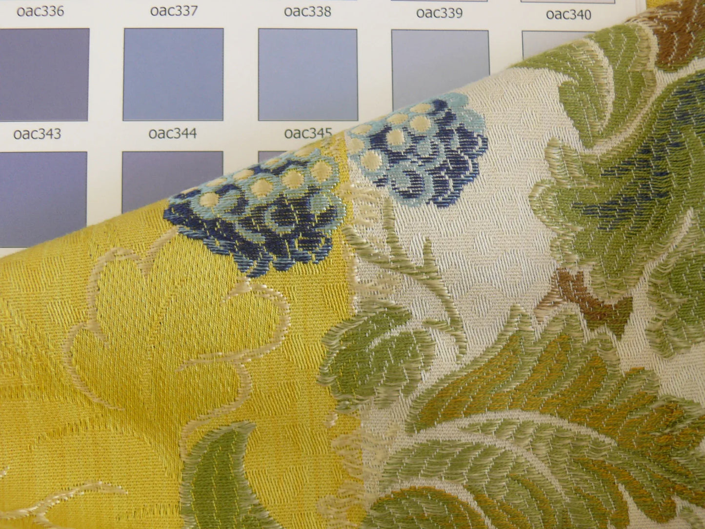 Scalamandre Colony Villa Lante Stripe Multi on Prussian Blue and Bisque Renaissance Classic MSRP USD 558/y