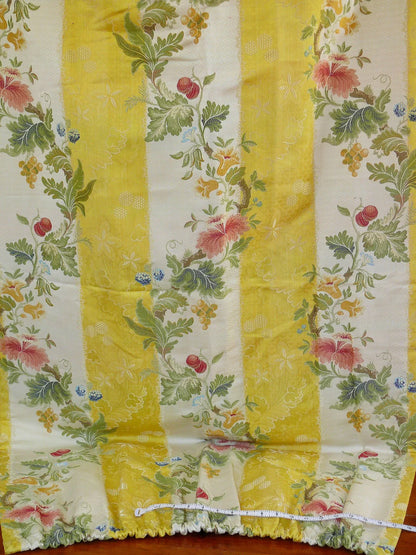 Scalamandre Colony Villa Lante Stripe Multi on Prussian Blue and Bisque Renaissance Classic MSRP USD 558/y