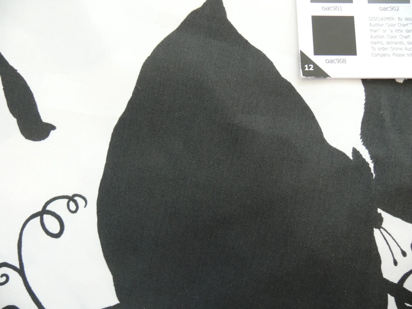 By Yd Duralee "Flora Imperialis Black" &amp; WHITE COTTON BIRD DRAGONFLY Print