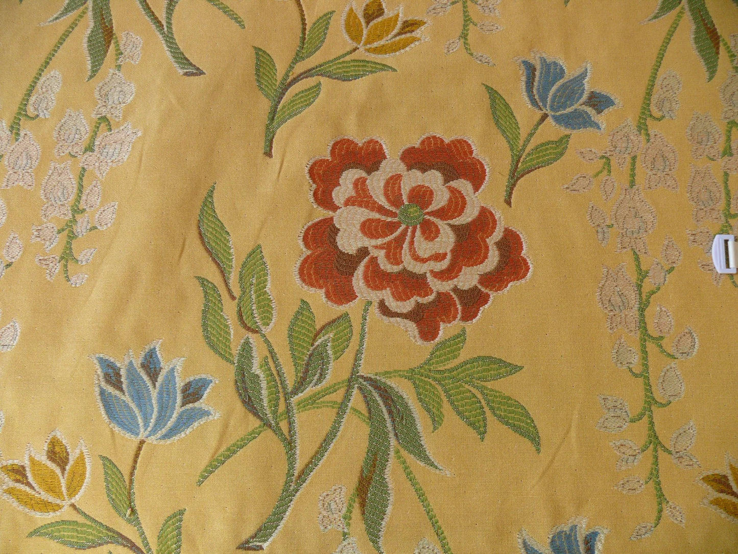 By yard  Kravet Couture Garden Blossoms Flower Tapestry Yellow Gold Red Blue Rose MSRP USD109/Y