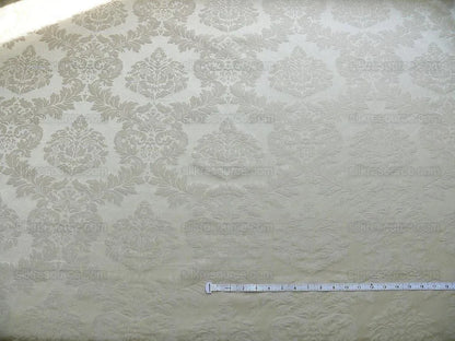 Scalamandre Classic Point Ii Damask Beige White Cotton (#841) MSRP USD 200/Y