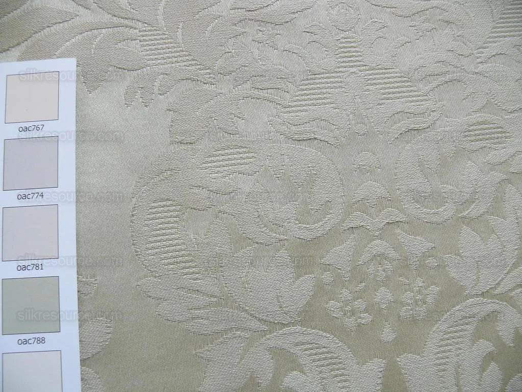 Scalamandre Classic Point Ii Damask Beige White Cotton (#841) MSRP USD 200/Y