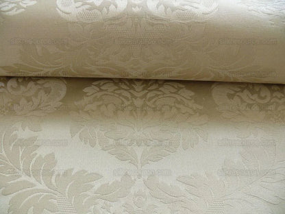 Scalamandre Classic Point Ii Damask Beige White Cotton (#841) MSRP USD 200/Y