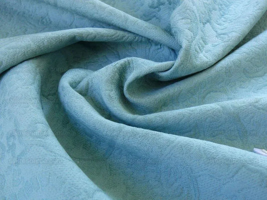 1.5y Lee Jofa Fabric - Palma Matelasse Wedgwood Blue Aqua MSRP USD250/y