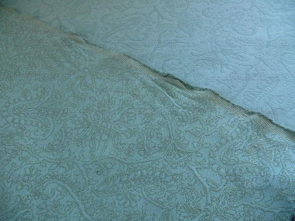 1.5y Lee Jofa Fabric - Palma Matelasse Wedgwood Blue Aqua MSRP USD250/y