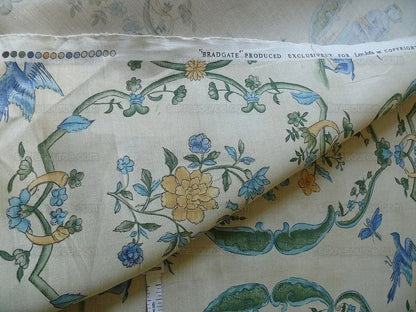 10.75y Lee Jofa Bradgate Linen English Country Figure Blue Green