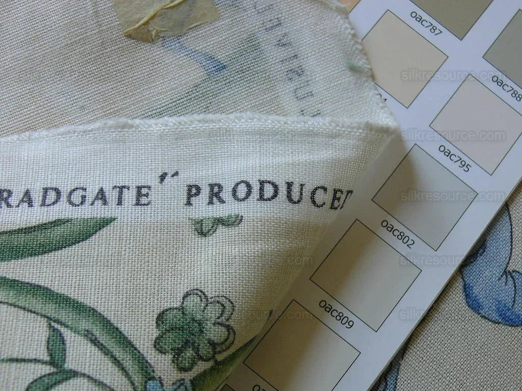 10.75y Lee Jofa Bradgate Linen English Country Figure Blue Green