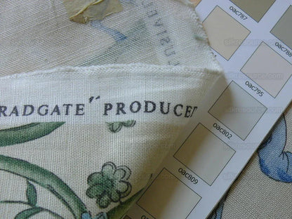 10.75y Lee Jofa Bradgate Linen English Country Figure Blue Green