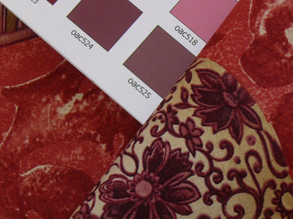 By Yd Lee Jofa Vasi Cinesi Print Chinese Ginger Jar Vase Red Plum Cotton MSRP USD 196/y