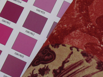 By Yd Lee Jofa Vasi Cinesi Print Chinese Ginger Jar Vase Red Plum Cotton MSRP USD 196/y