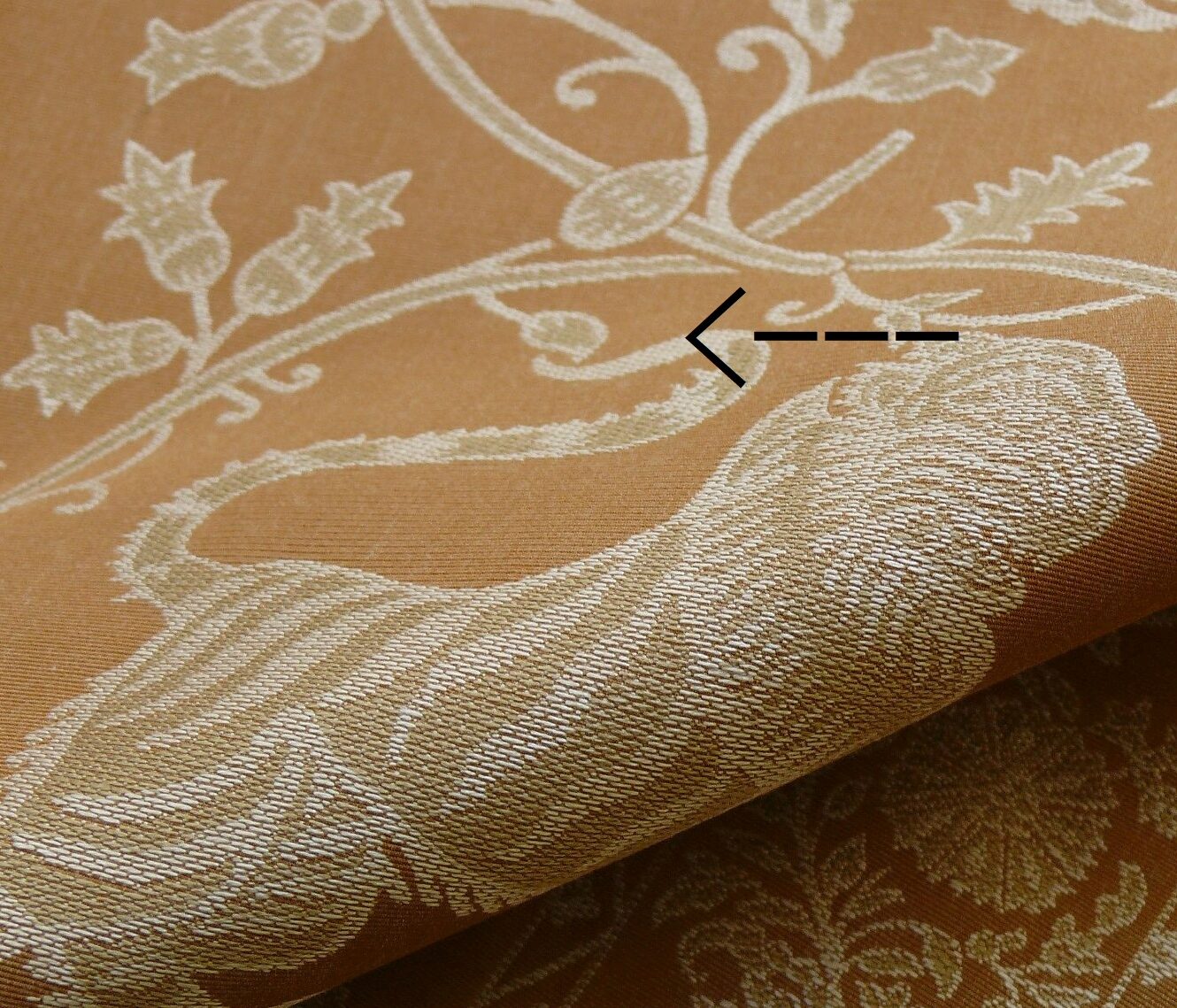 By Yd Lee Jofa Kalabagh Weave Curry Burnt Gold Tiger Sniffs Rose MSRP USD 259+/y Border BOTH Sides