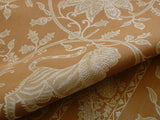 By Yd Lee Jofa Kalabagh Weave Curry Burnt Gold Tiger Sniffs Rose MSRP USD 259/y Border One Side