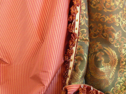 Custom Sewing &amp; Design---2 pillows custom made with Scalamandre Tipperary Check Celadon and Cream Plaid Check Silk Green White