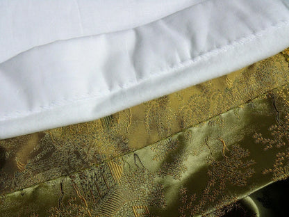 Custom Sewing &amp; Design---2 pillows custom made with Scalamandre Tipperary Check Celadon and Cream Plaid Check Silk Green White