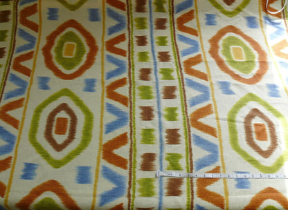 By Yd Kravet Prospect Ikat 100% Linen Suzani Print Tom Filicia Adobe Brown Green Red Blue  MSRP USD 99.80