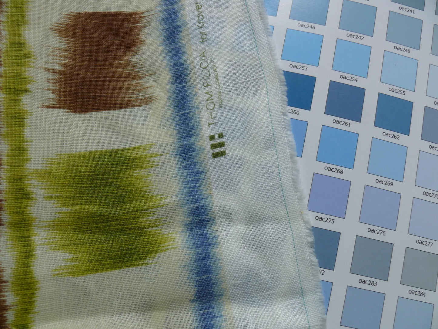 By Yd Kravet Prospect Ikat 100% Linen Suzani Print Tom Filicia Adobe Brown Green Red Blue  MSRP USD 99.80