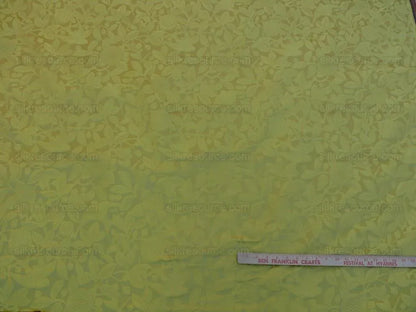 by yard 100% Silk Swallow Damask Arts &amp; Crafts Bird Flower Pure Gold Yellow Art Nouveau