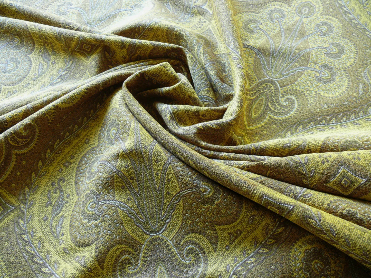 Bty Scalamandre Kismet Yellow Brown Intricate Wool Jacquard MSRP USD180/y