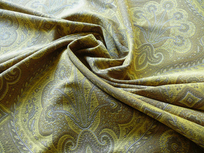 Bty Scalamandre Kismet Yellow Brown Intricate Wool Jacquard MSRP USD180/y