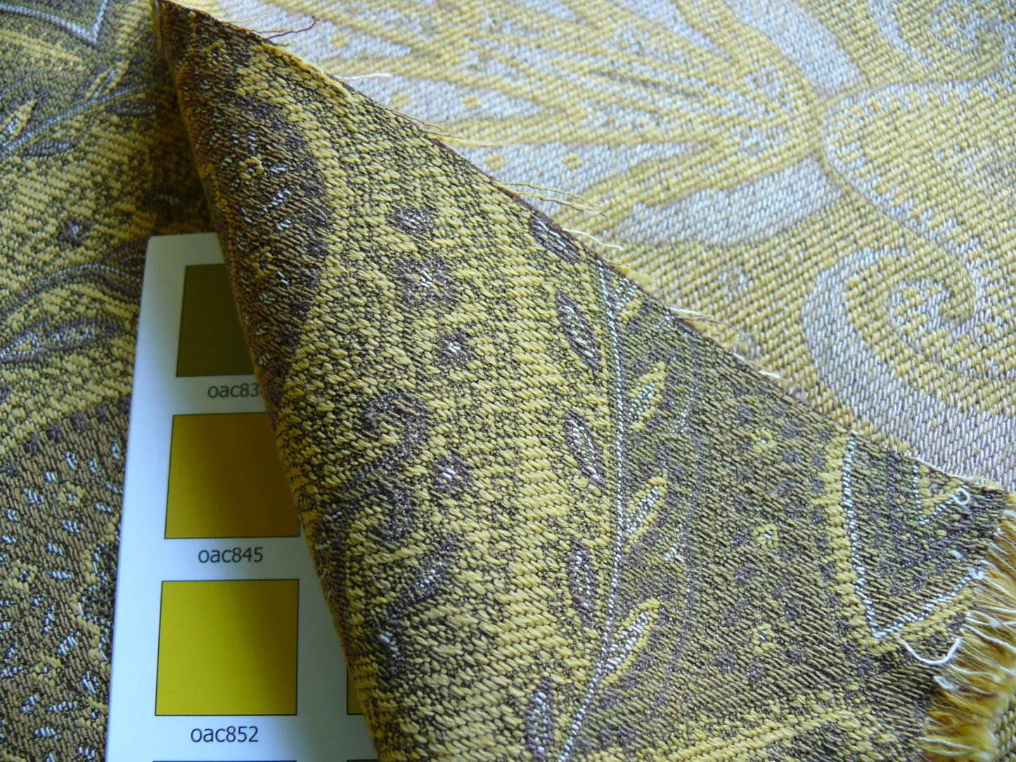 Bty Scalamandre Kismet Yellow Brown Intricate Wool Jacquard MSRP USD180/y