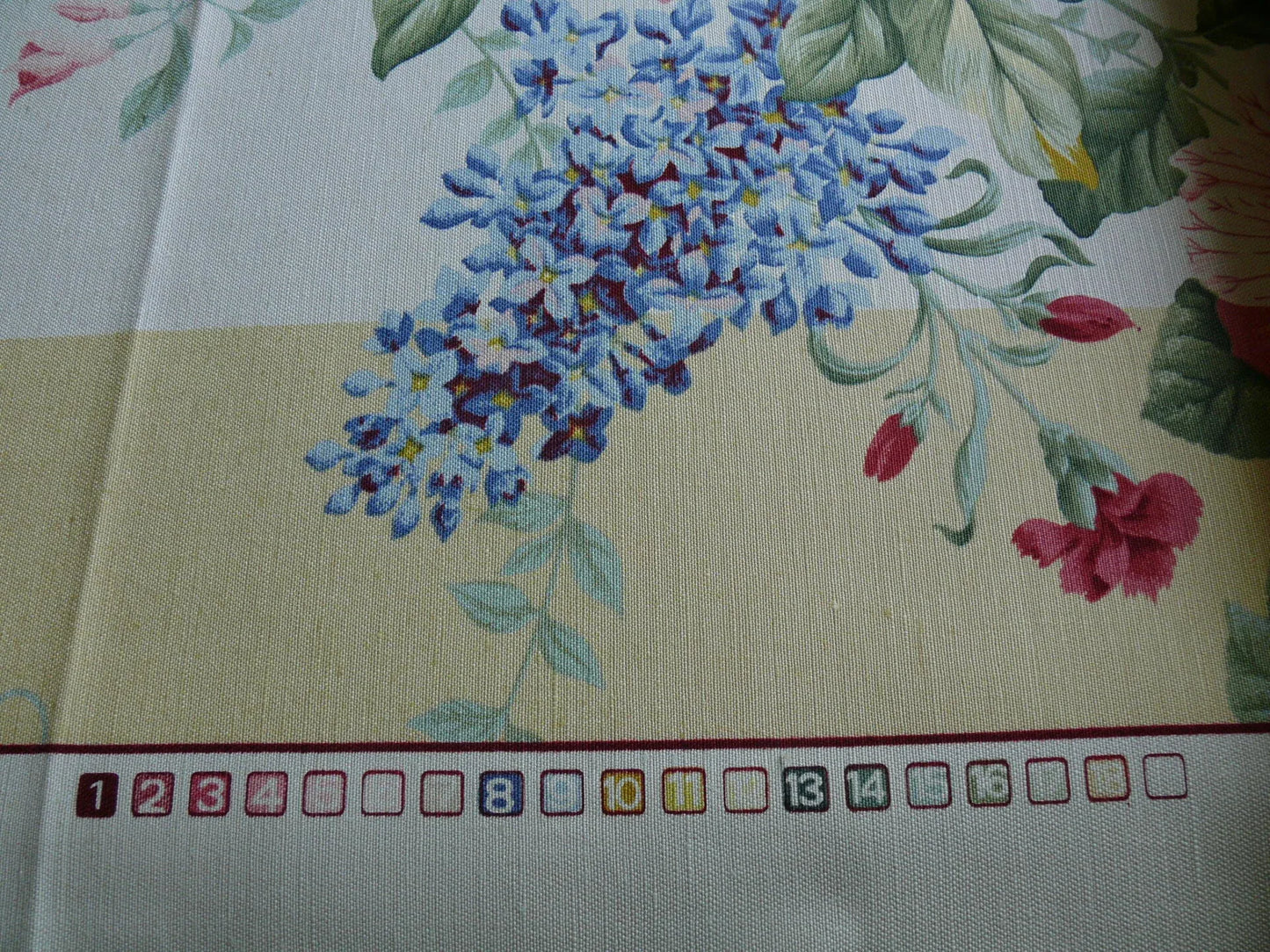 Travers Carnavalet Silky Linen Print Large Bouquet Pink Yellow Blue