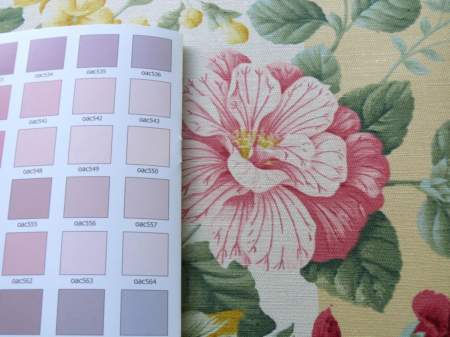 Travers Carnavalet Silky Linen Print Large Bouquet Pink Yellow Blue