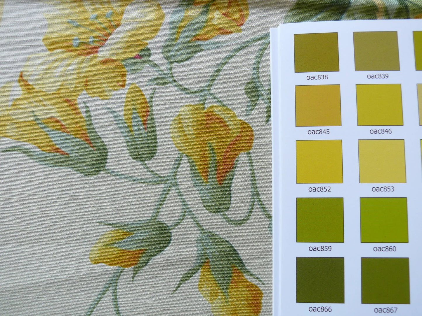 Travers Carnavalet Silky Linen Print Large Bouquet Pink Yellow Blue