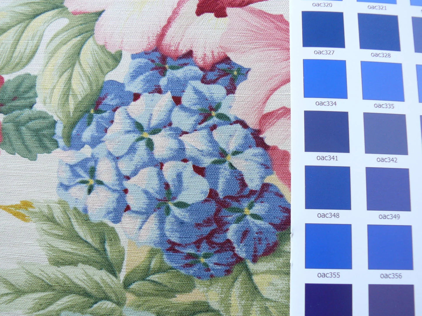 Travers Carnavalet Silky Linen Print Large Bouquet Pink Yellow Blue