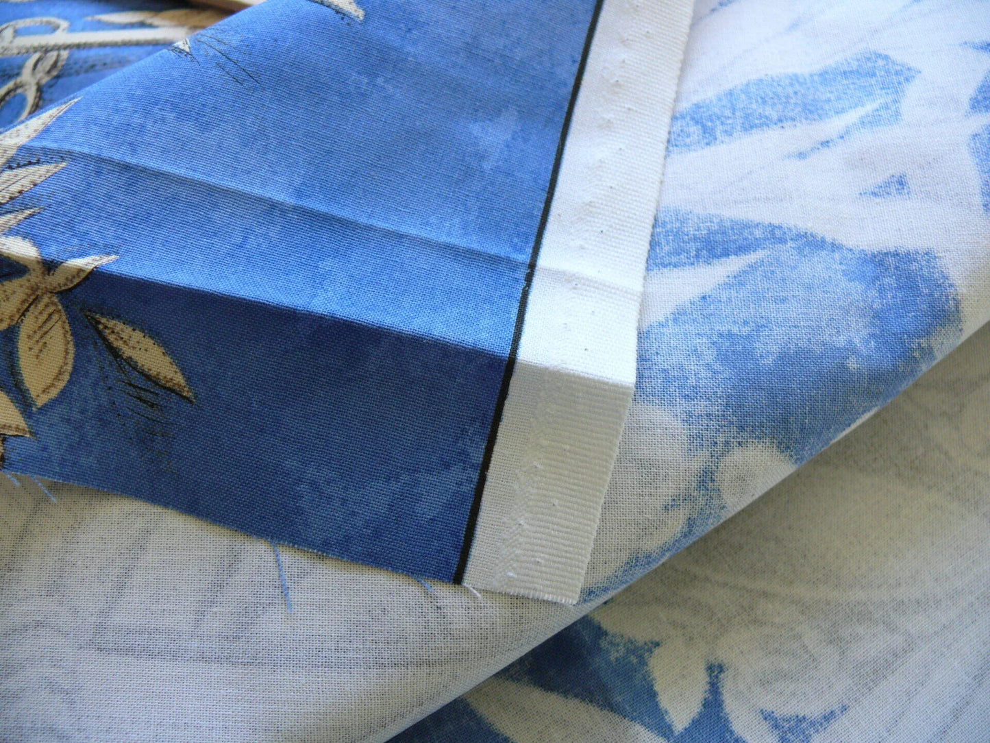 High End Blue White Toile Print Garden Tools Music Instruments Bird House "les 4 Saisons" French Bty 1081,1083