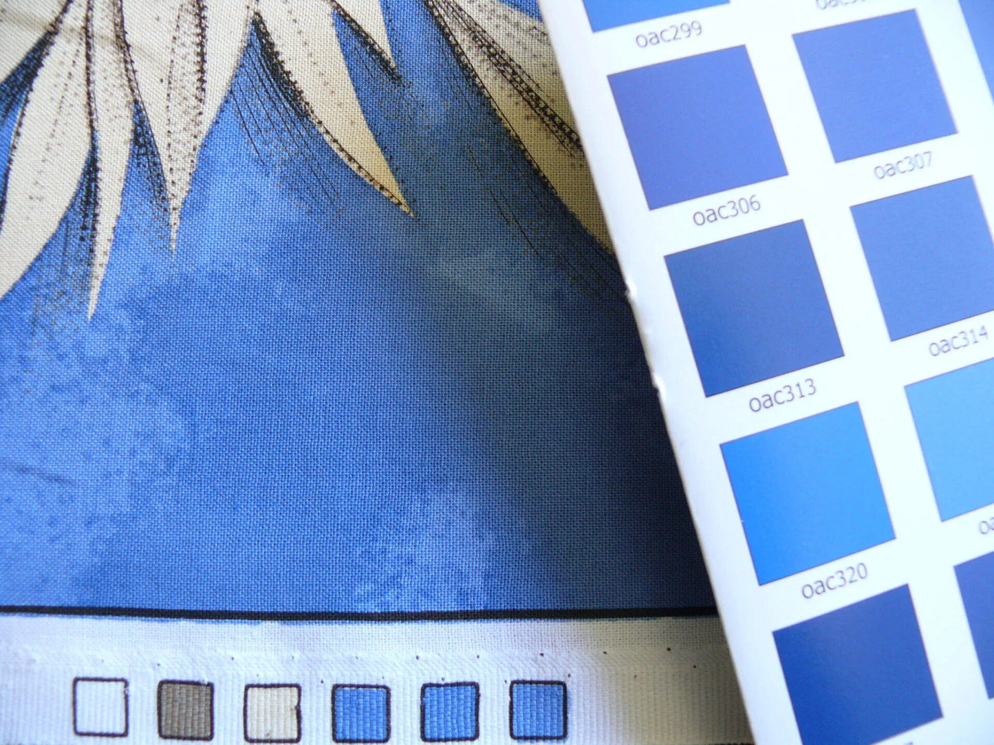 High End Blue White Toile Print Garden Tools Music Instruments Bird House "les 4 Saisons" French Bty 1081,1083