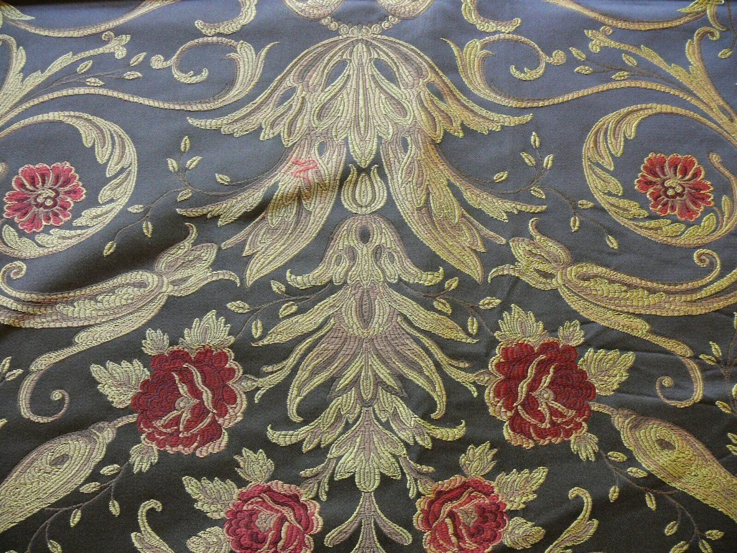 **On hold Coraggio Textile Donatello Red Rose Gold Flourishes Dark Brown 3y MSRP USD 538/Y