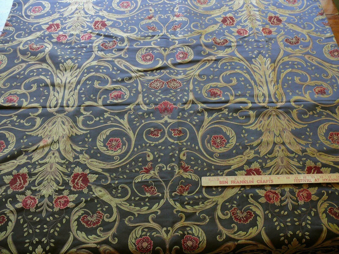 **On hold Coraggio Textile Donatello Red Rose Gold Flourishes Dark Brown 3y MSRP USD 538/Y