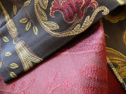 **On hold Coraggio Textile Donatello Red Rose Gold Flourishes Dark Brown 3y MSRP USD 538/Y