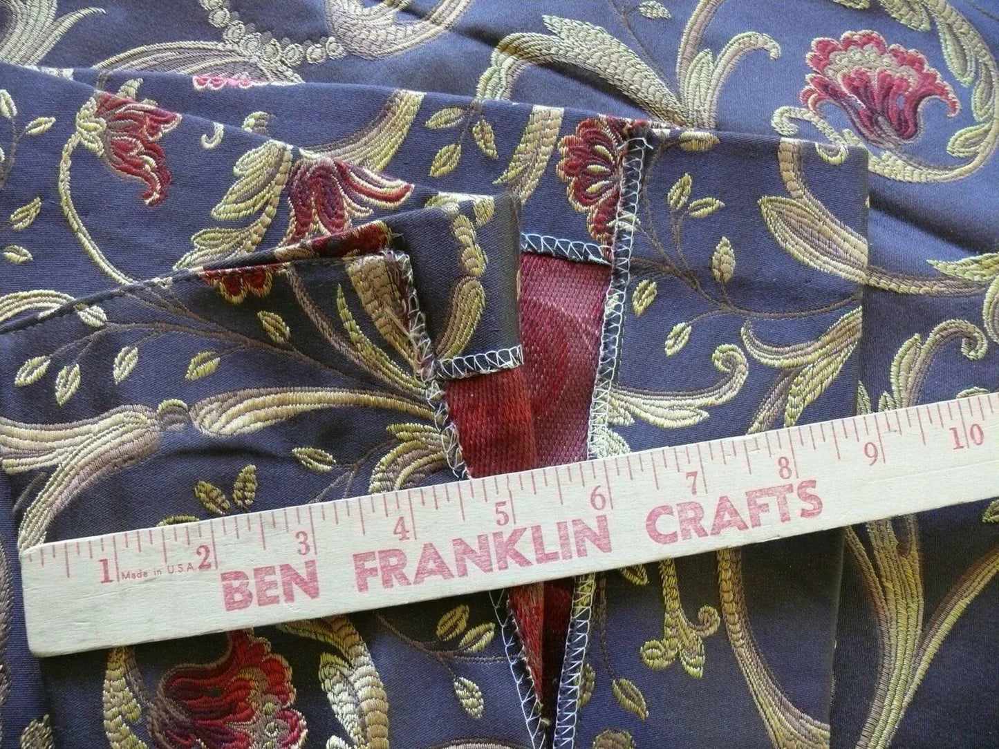 **On hold Coraggio Textile Donatello Red Rose Gold Flourishes Dark Brown 3y MSRP USD 538/Y