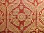 Coraggio Textile Silk and Cotton Heavy Brocade Renaissance Artichoke Crimson Red and Gold 3 yards