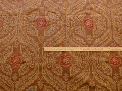 ** On hold 3y Coraggio Silk Heavy Brocade Artichoke Renaissance Crimson Red Gold B17-20