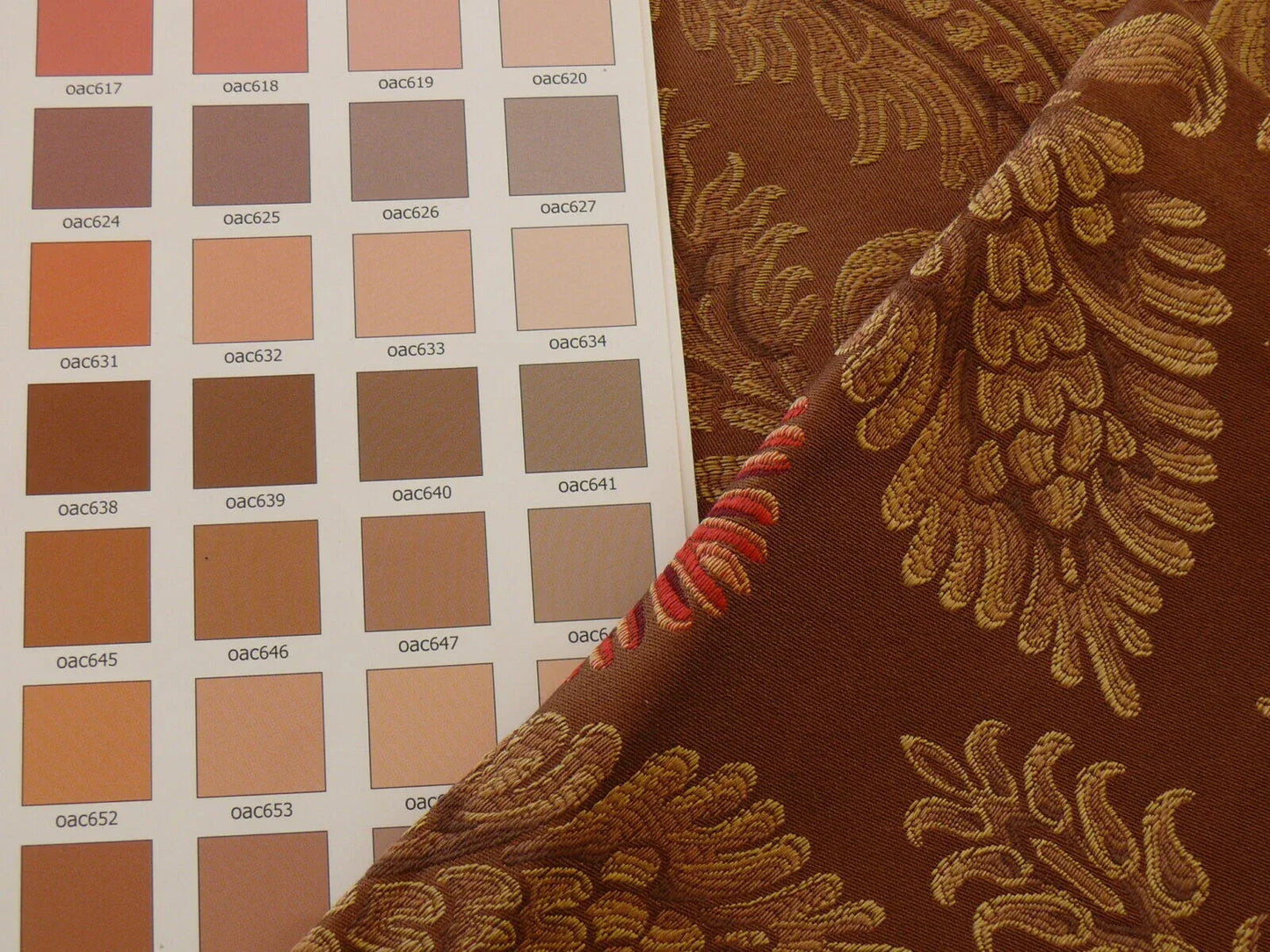 ** On hold 3y Coraggio Silk Heavy Brocade Artichoke Renaissance Crimson Red Gold B17-20