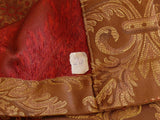 ** On hold 3y Coraggio Silk Heavy Brocade Artichoke Renaissance Crimson Red Gold B17-20