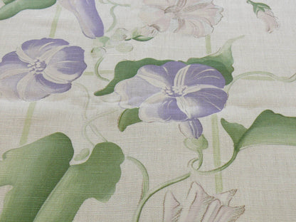By yard Brunschwig &amp; Fils Glorious Morning Linen Linen Print Cream White Morning Glory Trellis MSRP USD290/y