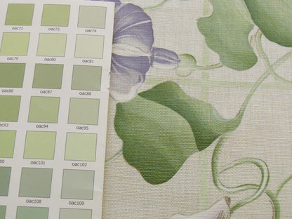 By yard Brunschwig &amp; Fils Glorious Morning Linen Linen Print Cream White Morning Glory Trellis MSRP USD290/y