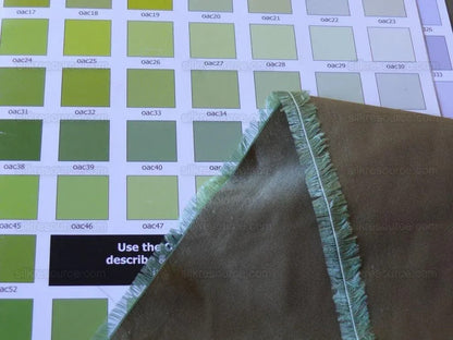 By Yard Lee Jofa Palais Silk Taffeta Olive Green 100% Silk True French Lyon Silk
