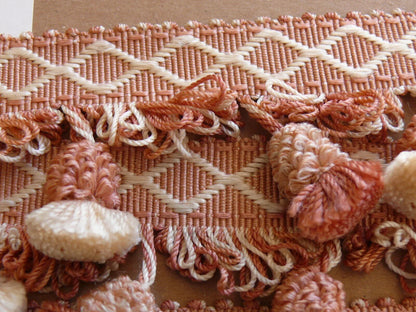 by yard Scalamandre Muriel Tassel Fringe Silk Pink White MSRPUSD159/Y